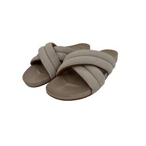 Olukai Womens Hila Beige Slide Sandals‎ Size 8